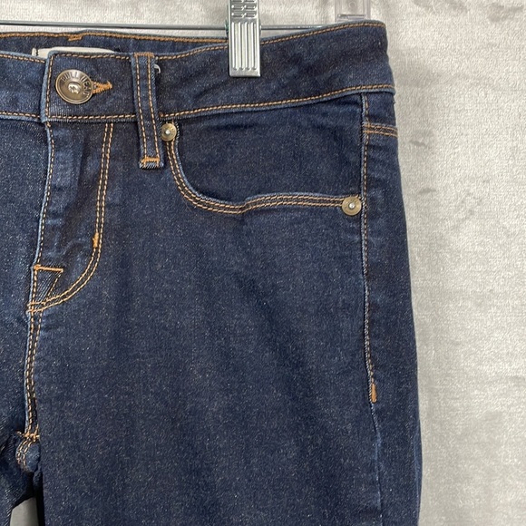 Bullhead Women's Jeans 7 Long Slim Boot Dark Wash Stretch Denim Low Rise Y2K - Picture 3 of 15